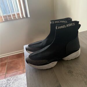 Michael Kors Black and White High-Top Sneakers